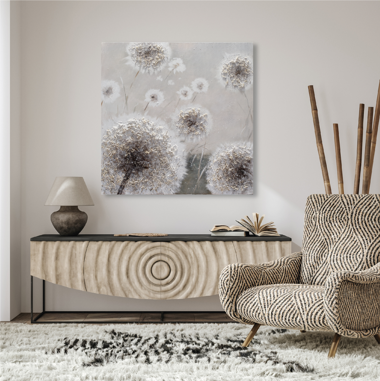 DIPINTO ART. W729 100X100 FSC100 - ambientata