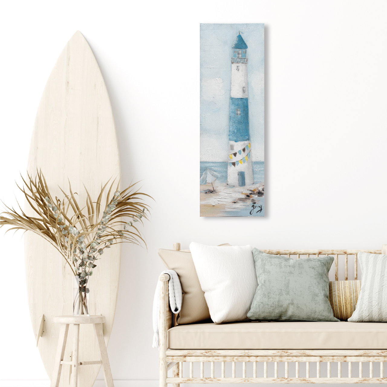 DIPINTO ART. W911 30X90 FSC100 - ambientata