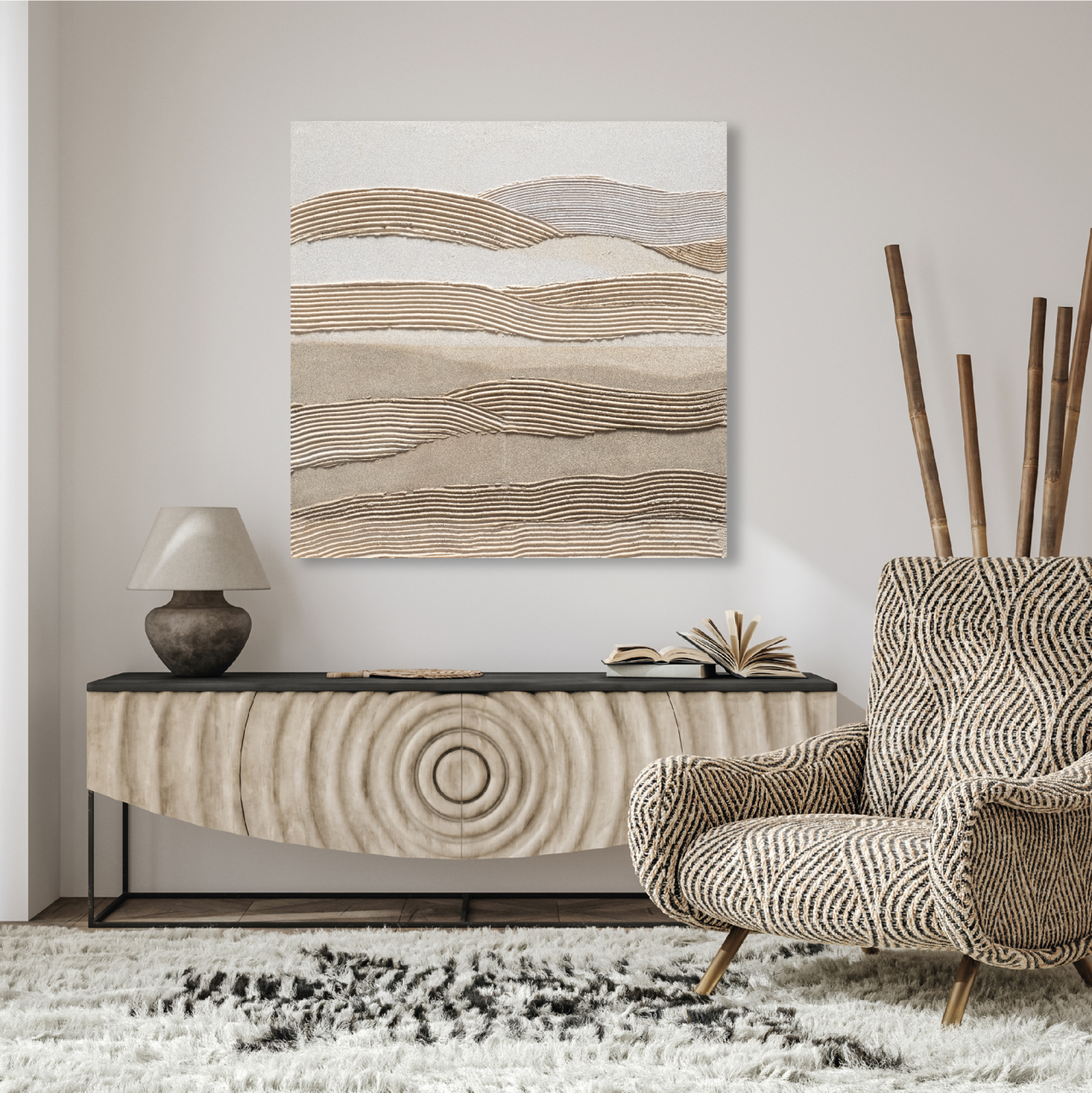 DIPINTO ART. W953 100X100 FSC100 - ambientata